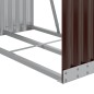 Suporte de lenha 80x45x190 cm aço galvanizado castanho