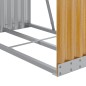 Suporte de lenha 80x45x120 cm aço galvanizado castanho-claro