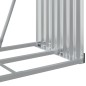 Suporte de lenha 80x45x120 cm aço galvanizado castanho-claro