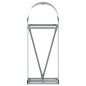 Suporte de lenha 40x45x100 cm aço galvanizado prateado