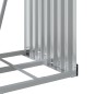 Suporte de lenha 40x45x100 cm aço galvanizado prateado