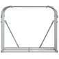 Suporte de lenha 120x45x100 cm aço galvanizado prateado