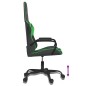 Cadeira gaming massagens couro artificial preto e verde