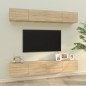 Móveis de TV para parede 4 pcs 100x30x30 cm carvalho sonoma