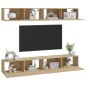 Móveis de TV para parede 4 pcs 100x30x30 cm carvalho sonoma