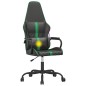 Cadeira gaming massagens couro artificial verde e preto