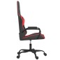 Cadeira gaming massagens couro artificial preto e vermelho