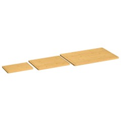 3 pcs conjunto de tábuas de cortar em bambu