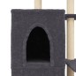 Árvore p/ gatos c/ postes arranhadores sisal 97 cm cinza-escuro