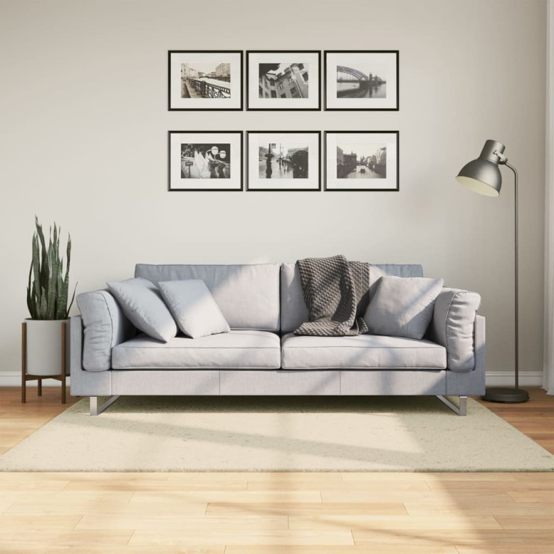 Tapete pelo curto macio e lavável HUARTE 120x170 cm cor creme-Tapetes-Home Retail