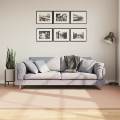 Tapete pelo curto macio e lavável HUARTE 160x230 cm rosa-pálido