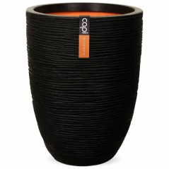 Capi Vaso elegante baixo Nature Rib 46x58 cm preto PKBLR783