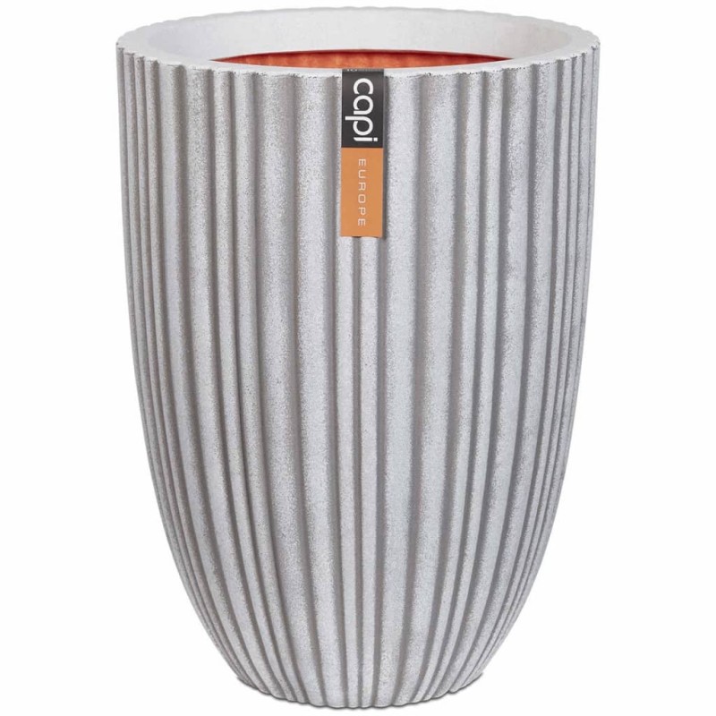 Capi Vaso elegante baixo Urban Tube 55x73 cm marfim PKIVT785-Vasos e floreiras-Home Retail