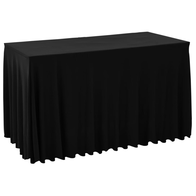 Capa extensível para mesa c/ camilha 2 pcs 120x60,5x74 cm preto-Capas de sofás-Home Retail