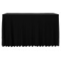 Capa extensível para mesa c/ camilha 2 pcs 120x60,5x74 cm preto