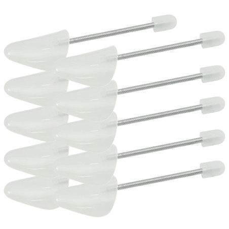 Tensores de calçado 5 pares EU 35-38 plástico branco