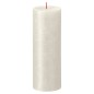 Bolsius Velas rústicas cilíndricas Shimmer 4 pcs 190x68 mm marfim