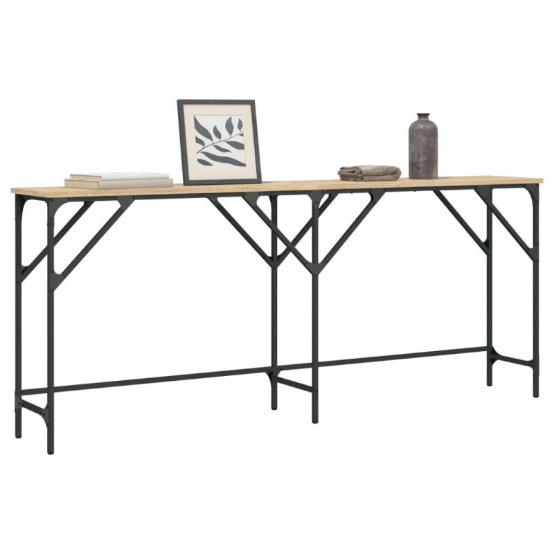 Mesa consola 180x29x75 cm derivados de madeira carvalho sonoma-Mesas de apoio-Home Retail