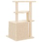 Árvore para gatos c/ postes arranhadores sisal 83,5 cm creme