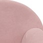 Sofá-cama infantil de 2 lugares pelúcia macia rosa