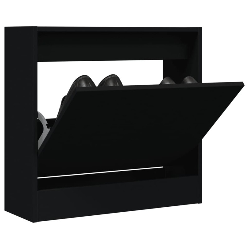 Sapateira 60x21x57 cm derivados de madeira preto-Sapateiras e organizadores-Home Retail