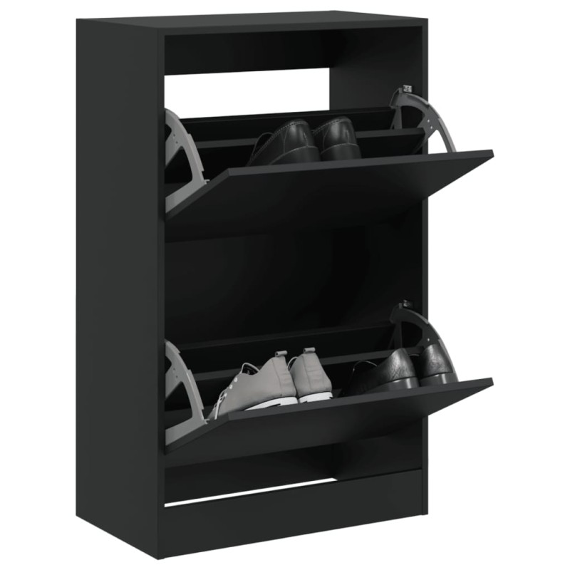 Sapateira 60x34x63,5 cm derivados de madeira preto-Sapateiras e organizadores-Home Retail