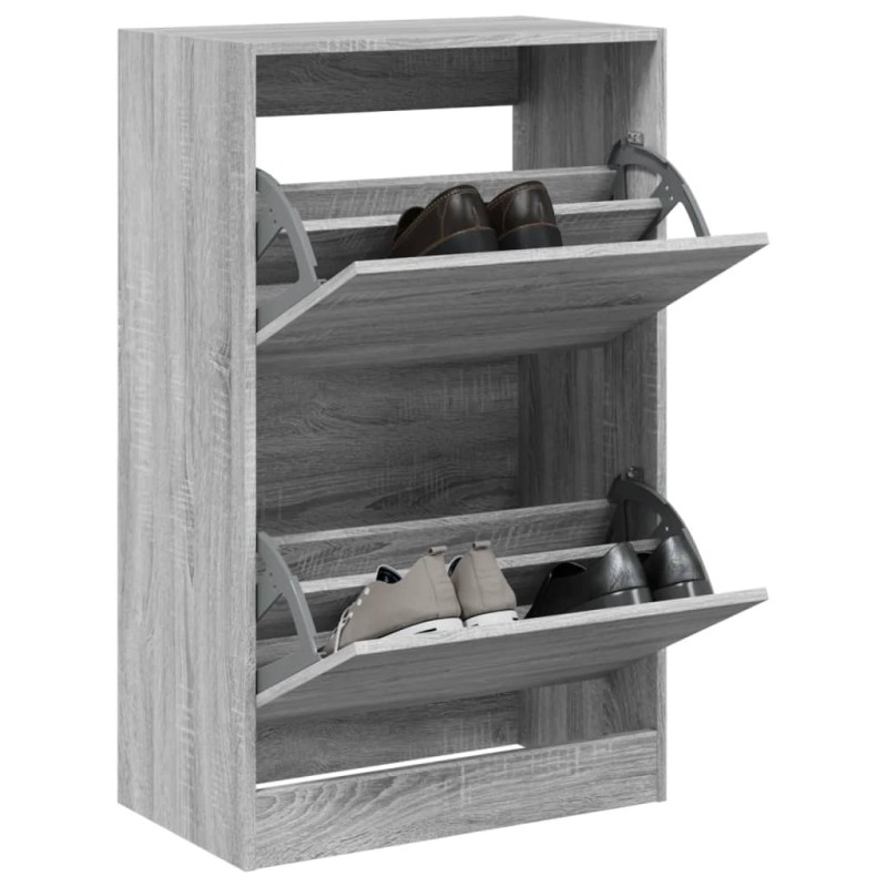 Sapateira 60x34x96,5 cm derivados de madeira cinzento sonoma-Sapateiras e organizadores-Home Retail