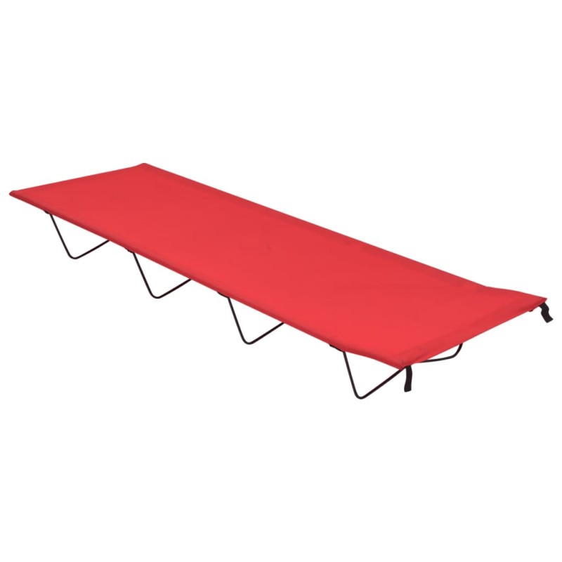 Cama de campismo 180x60x19 cm tecido oxford e aço vermelho-Camas de lona-Home Retail