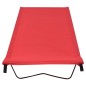 Cama de campismo 180x60x19 cm tecido oxford e aço vermelho