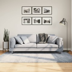 Tapete shaggy de pelo alto PAMPLONA 140x200 cm azul