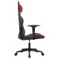 Cadeira gaming massagens couro artificial preto e vermelho