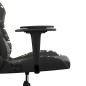 Cadeira gaming massagens couro artificial preto e camuflagem