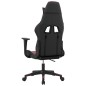 Cadeira gaming massagens couro artificial preto/vermelho tinto