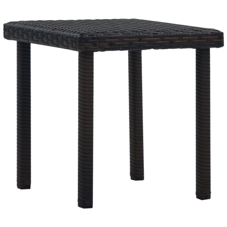 Mesa de centro para jardim 40x40x40 cm vime PE castanho