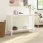 Mesa consola 110x40x80 cm pinho maciço branco