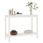 Mesa consola 110x40x80 cm pinho maciço branco