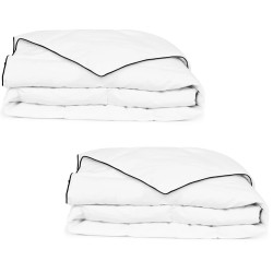 Edredão de inverno penugem 2 pcs 155x220 cm - vidaXL | Colchas e ma...