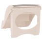 Escada dobrável 3 degraus para cães 50x38x38 cm plástico creme