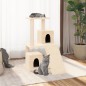 Árvore para gatos c/ postes arranhadores sisal 82 cm cor creme