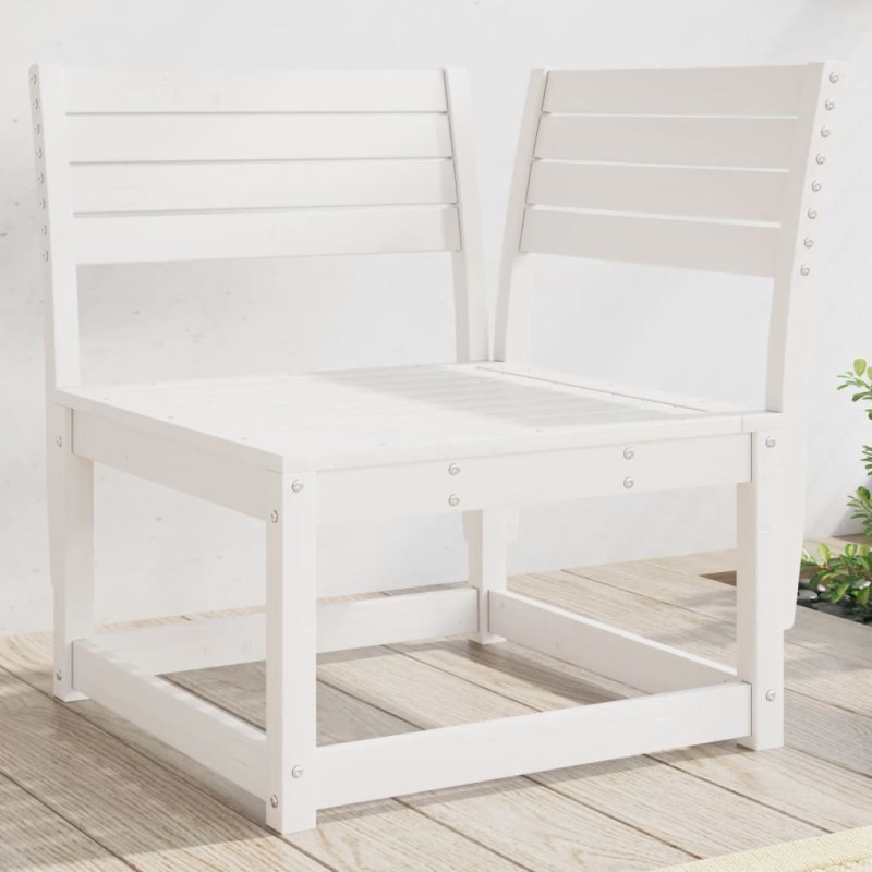 Sofá de canto para jardim 73x73x78 cm pinho maciço branco-Sofás para exterior-Home Retail