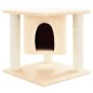 Árvore p/ gatos c/ postes arranhadores sisal 37 cm cor creme