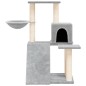 Árvore p/ gatos c/ postes arranhadores sisal 82 cm cinza-claro