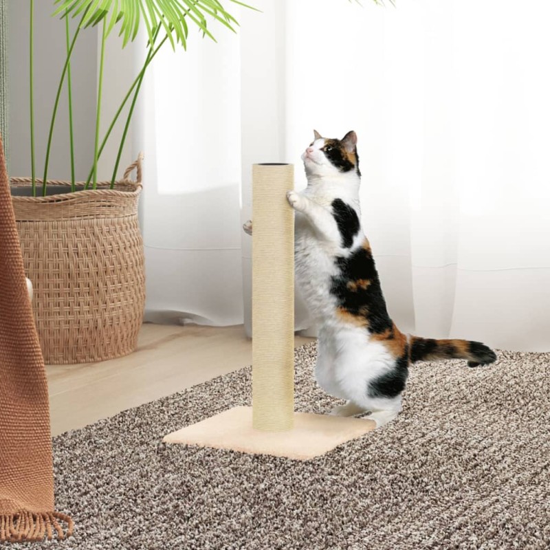 Poste arranhador para gatos 22x22x45 cm cor creme-Móveis para gatos-Home Retail