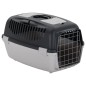 Transportadora animais de estimação 61x40x38 cm PP cinza/preto