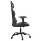 Cadeira gaming massagens couro artificial preto e camuflagem