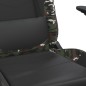 Cadeira gaming massagens couro artificial preto e camuflagem