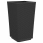 Vasos/floreiras 2 pcs 32,5x32,5x57 cm PP preto