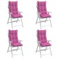 Almofadões p/ cadeira encosto alto 4 pcs tecido oxford rosa