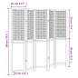 Biombo c/ 5 painéis madeira de paulownia maciça castanho-escuro