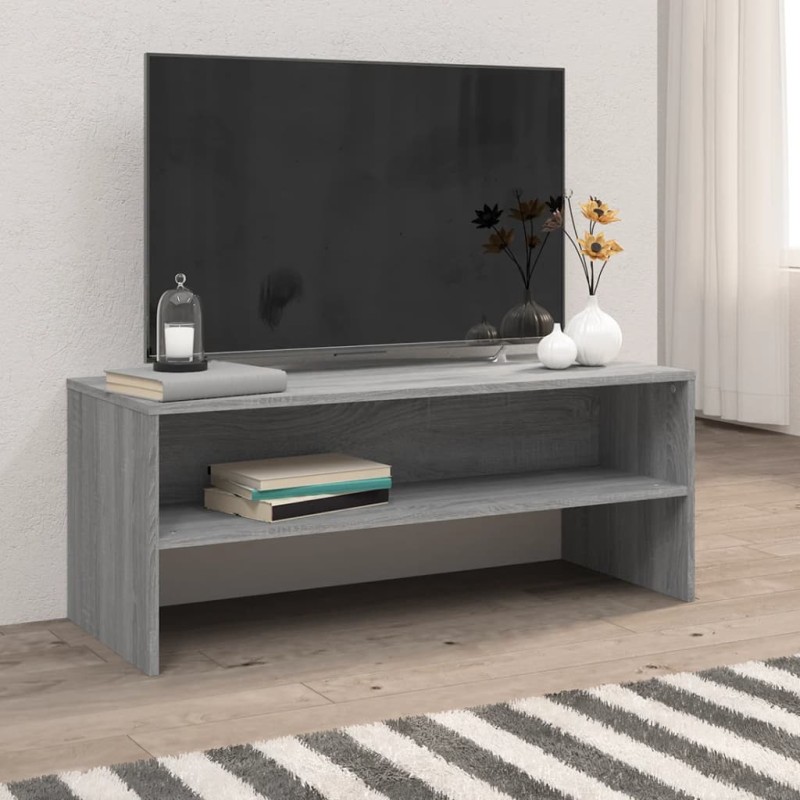 Móvel de TV 100x40x40 cm derivados de madeira cinzento sonoma-Móveis de TV-Home Retail